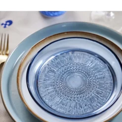 BITZ Kusintha Glastallerken Blå