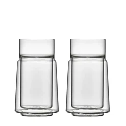 Hot Jacob Jensen Large Dobbeltvægget glas 2 stk. Clear