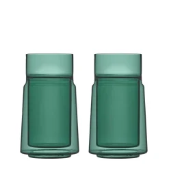 Online Jacob Jensen Large Dobbeltvægget glas 2 stk. Green