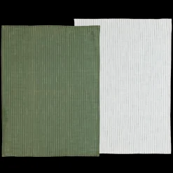 Best Södahl organic Line Viskestykke 2 stk. Olive/White