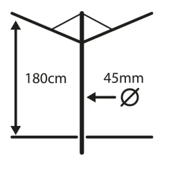 Discount Leifheit LinoLift 500 Paraplytørrestativ Sort/Metal