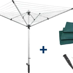New Leifheit LinoLift 600 QuickStart Paraplytørrestativ Alu