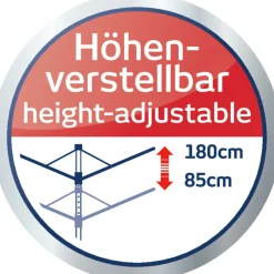 New Leifheit LinoLift 600 QuickStart Paraplytørrestativ Alu