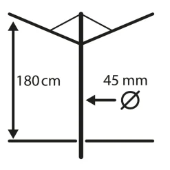 New Leifheit LinoLift 600 QuickStart Paraplytørrestativ Alu