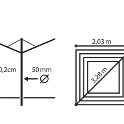 Clearance Leifheit Linomatic 500 Deluxe Cover Paraplytørrestativ Alu