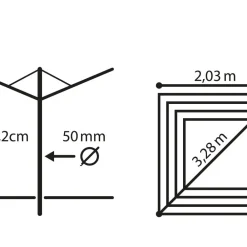 Online Leifheit Linomatic 500 Easy Paraplytørrestativ Alu