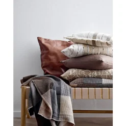 Sale Södahl Lodge leather Pude Black/Tobacco