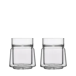 Outlet Jacob Jensen Medium Dobbeltvægget glas 2 stk. Clear