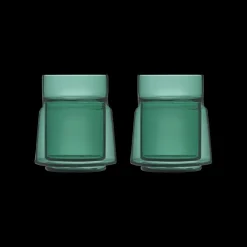 Clearance Jacob Jensen Medium Dobbeltvægget glas 2 stk. Green