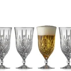 Hot Lyngby Glas Krystal Melodia Ølglas 4 stk. Clear