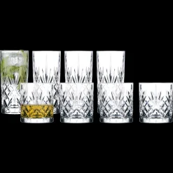 Sale Lyngby Glas Krystal Melodia Whiskyglas/Highball 8 dele Clear