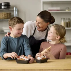 Blomsterbergs Mini-brødformsæt m. kagerulle 3 dele Antracitgrå