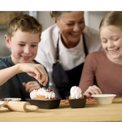 Blomsterbergs Mini-brødformsæt m. kagerulle 3 dele Antracitgrå