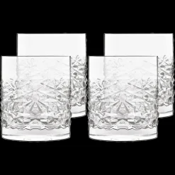 Discount Luigi Bormioli Mixology Textures Vandglas/whiskyglas 4 stk. Klar