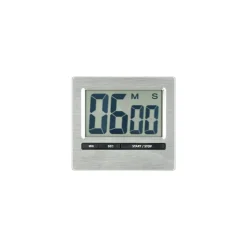 Clearance Plus termometre m/stort display Minutur digital Aluminium