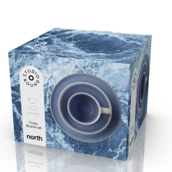 Sale Studio Round North Brunchsæt 12 dele Matte white/Shiny river