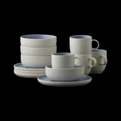 Outlet Studio Round North Brunchsæt 12 dele Matte white/Matte river