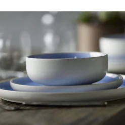 Discount Studio Round North Frokosttallerken Matte white/Shiny river