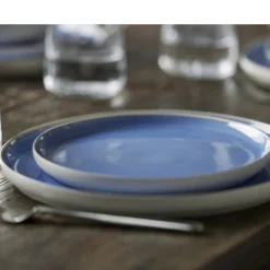 Discount Studio Round North Frokosttallerken Matte white/Shiny river