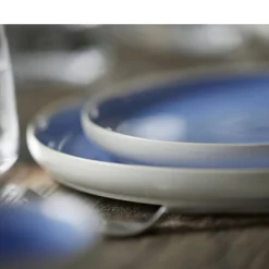 Discount Studio Round North Frokosttallerken Matte white/Shiny river