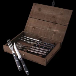 Gense Old Farmer Classic Steakbestik/grillbestik 8 dele Stål/Træ