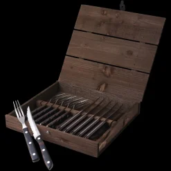 Hot Gense Old Farmer Classic Steakbestik/grillbestik 12 dele Stål/Træ