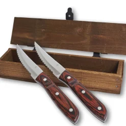 New Gense Old Farmer Classic Steakkniv XL 2 stk. Stål/Tr&aelig;