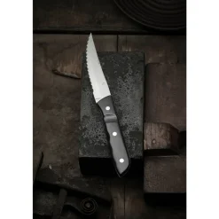 Sale Gense Old Farmer Micarta Steakkniv XL 4 stk. Sort/Stål