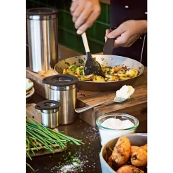 Outlet Rösle Opbevaringsdåse Stål/Sort/Glas