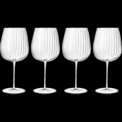 Outlet Luigi Bormioli Optica Gin & tonic-glas burgundy 4 stk. Klar