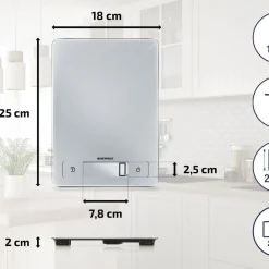 New Soehnle Page Aqua Proof Køkkenvægt Hvid