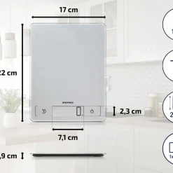 New Soehnle Page Comfort 300 slim Køkkenvægt S&oslash;lv