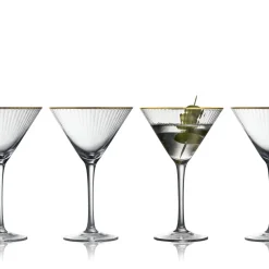 Online Lyngby Glas Palermo Gold Martiniglas 4 stk. Klar