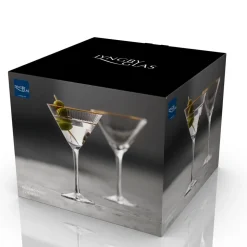 Online Lyngby Glas Palermo Gold Martiniglas 4 stk. Klar