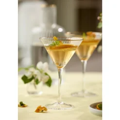 Online Lyngby Glas Palermo Gold Martiniglas 4 stk. Klar