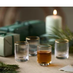 Clearance Lyngby Glas Palermo Gold Shotglas 6 stk. Klar