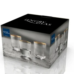 New Lyngby Glas Palermo Gold Tumbler 4 stk. Klar