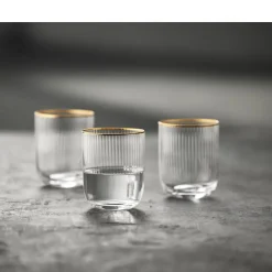 New Lyngby Glas Palermo Gold Tumbler 4 stk. Klar