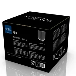 Sale Lyngby Glas Palermo Gold Vinglas 4 stk. Klar