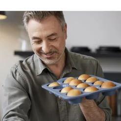 Discount By Tareq Taylor Pecan Muffinform til 12 stk. Indigo