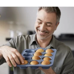 Discount By Tareq Taylor Pecan Muffinform til 12 stk. Indigo