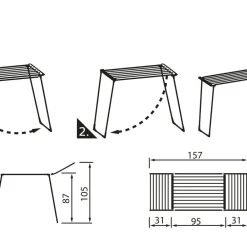 New Leifheit Pegasus 180 Plus Tørrestativ Blå