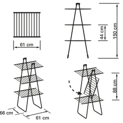 Sale Leifheit Pegasus Tower 190 Tørrestativ Hvid/Blå