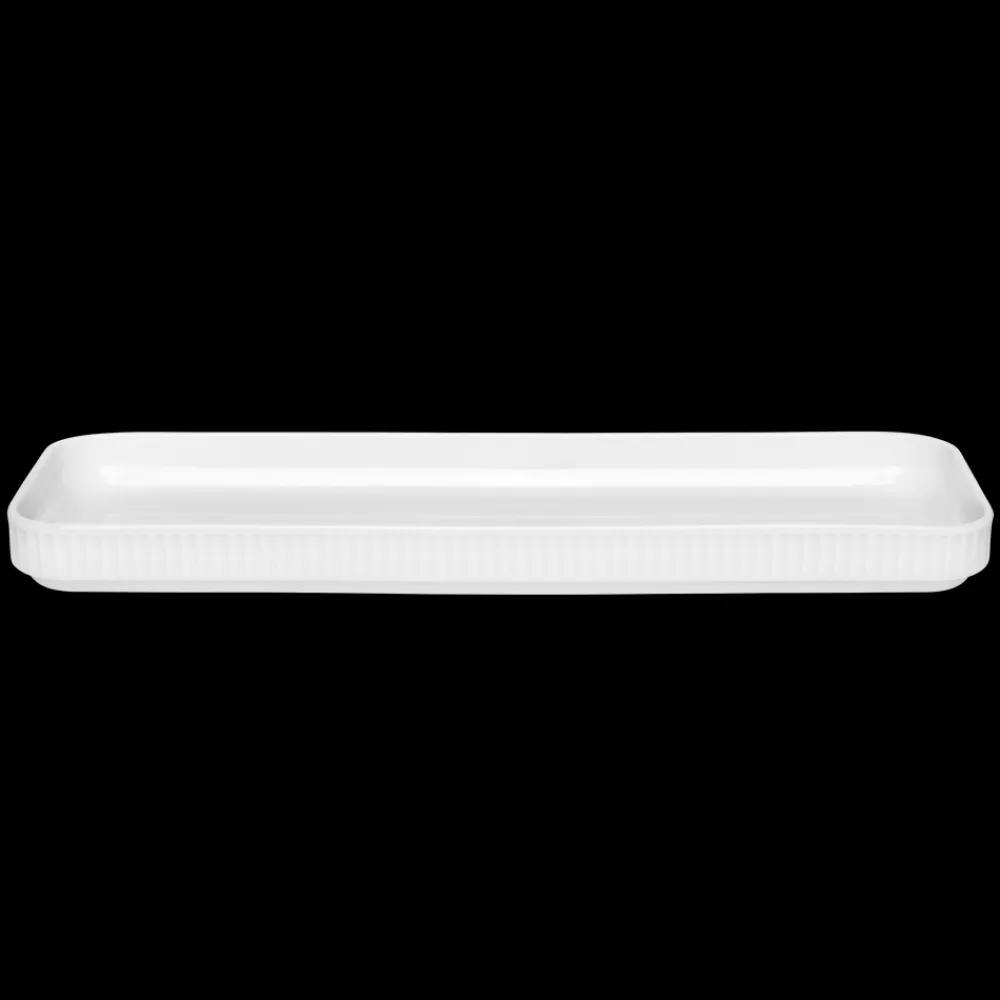 Outlet Pillivuyt Plissé Fad rektangulært Hvid