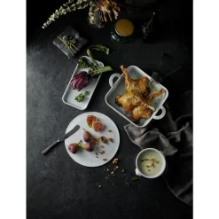 Outlet Pillivuyt Plissé Fad rektangulært Hvid