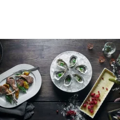 Sale Pillivuyt Plissé Serveringsfad ovalt Hvid