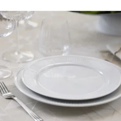 Sale Pillivuyt Plissé Tallerken flad Hvid