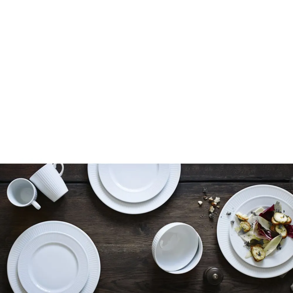 Sale Pillivuyt Plissé Tallerken flad Hvid