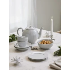 Sale Pillivuyt Plissé Tallerken flad Hvid