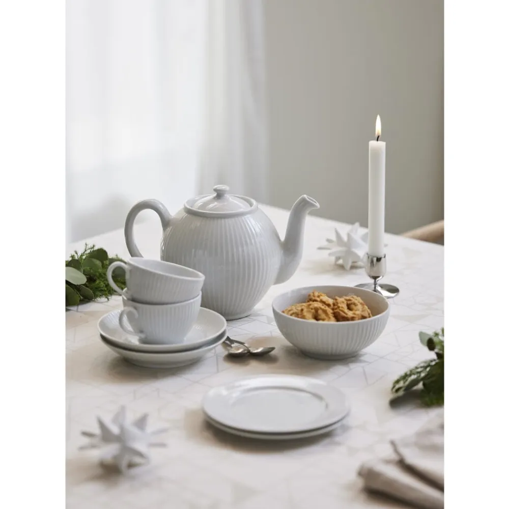 Sale Pillivuyt Plissé Tallerken flad Hvid